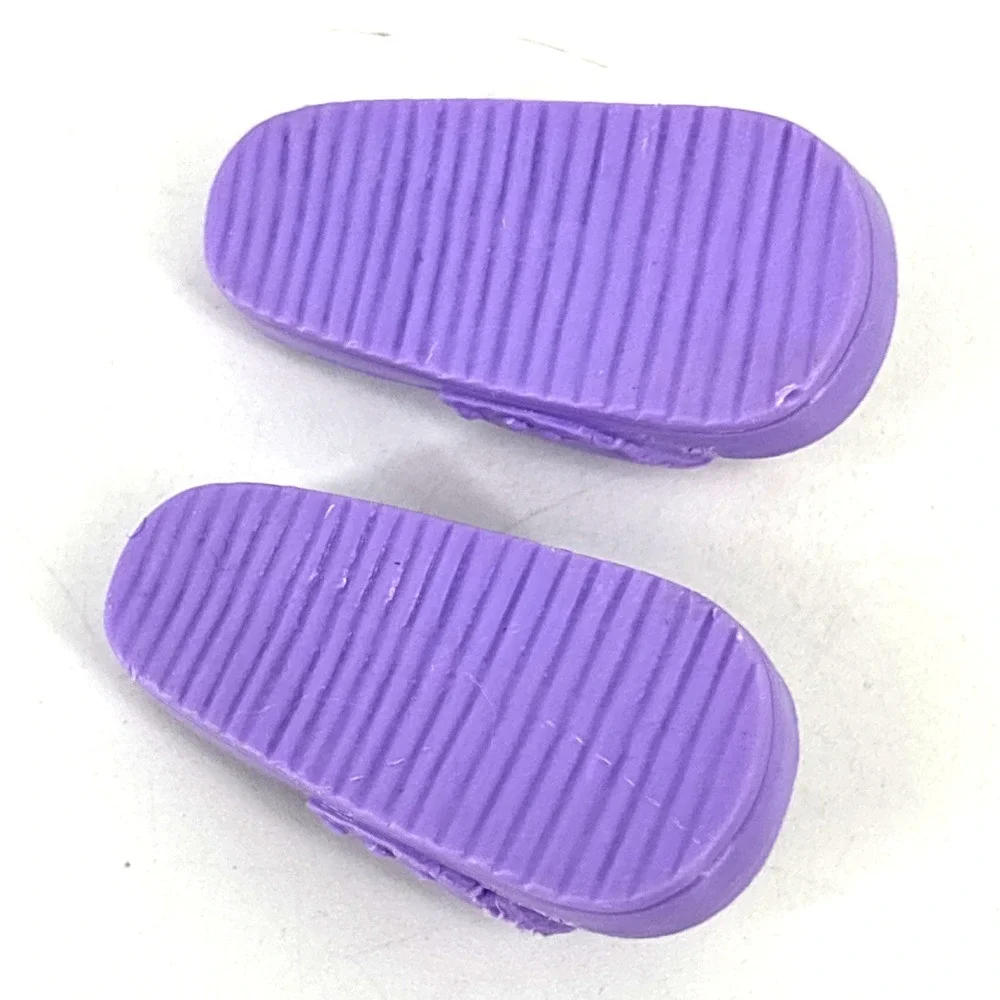 Barbie Doll My Scene Pair of Shoes - Purple Flip Flops Slide Sandals - Accessory